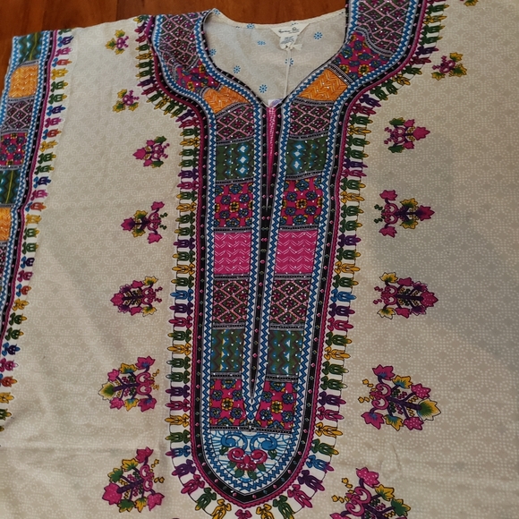 New Gypsie Blue Kaftan Abaya Cover-up Dress - Picture 9 of 12